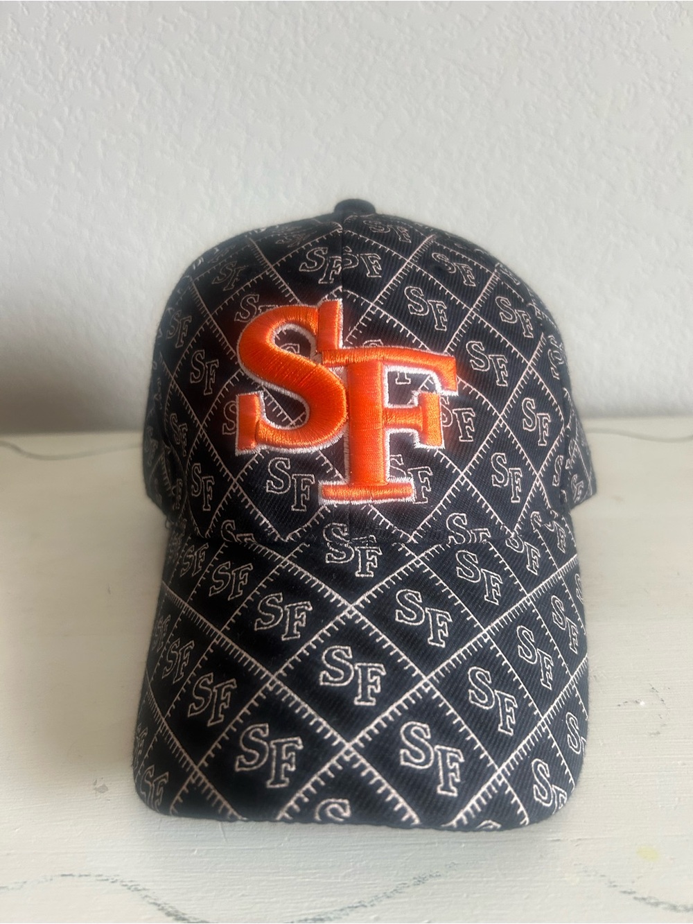 Lanza San Francisco Giants MLB Adjustable Hat Cap Black Orange SF Baseball